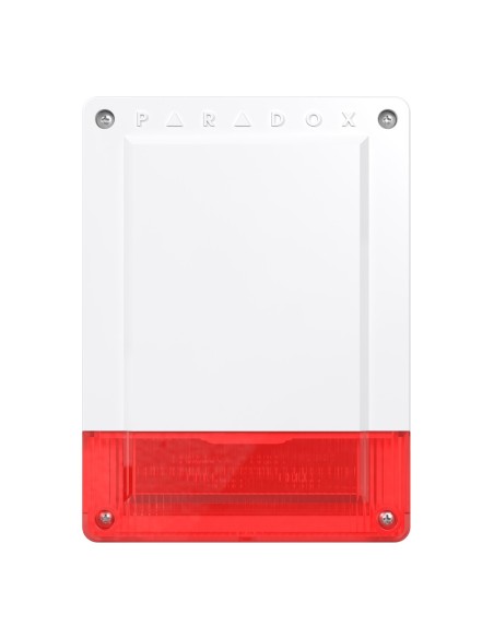 Comprar PARADOX SR250-RED Sirena exterior vía radio bidireccional. Compat. SP/MG (no SP4000) con RTX3, MG6250. Grado 2