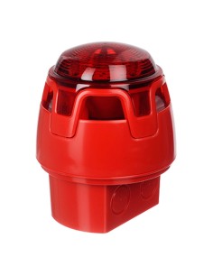 Acquistare NOTIFIER CWSS-RR-W5 Sirena ottico-acustica con base alta IP65. Classi C e W. Lampeggiante rosso