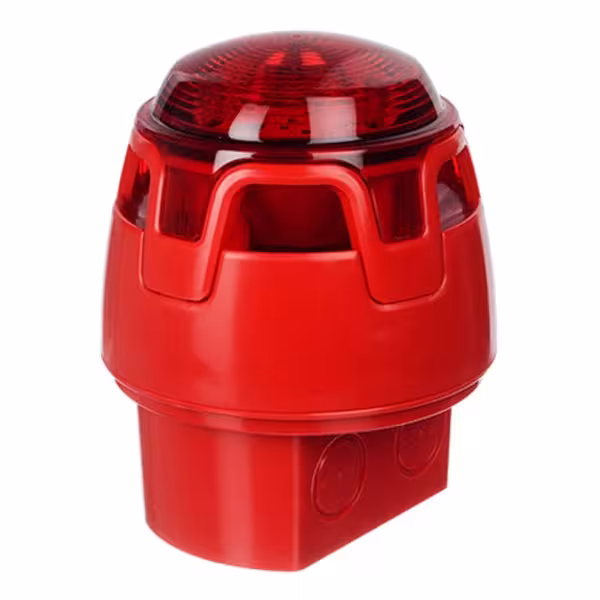 Kaufen NOTIFIER CWSS-RR-W5 optisch-akustische Sirene mit hohem Sockel, IP65. Klassen C und W. Roter Blitz