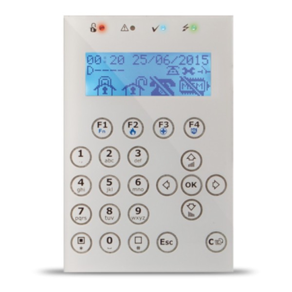 Acquista INIM CONCEPT-WH tastiera LCD. 4 LED di segnalazione. 1 terminale I/O. Colore bianco. Grado 3