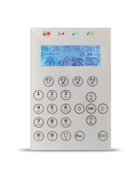 Comprar INIM CONCEPT-WH Teclado LCD. 4 leds de señalización. 1 terminal I/O. Color Blanco. Grado 3