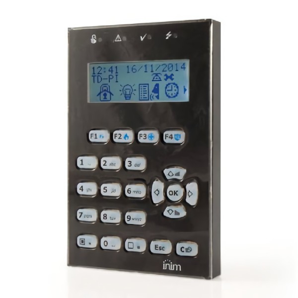 Acheter INIM NCODE-G-BL Clavier LCD. 4 LED. 1 borne E/S. Capteur de luminosité. Pour centrales PRIME. Couleur noire