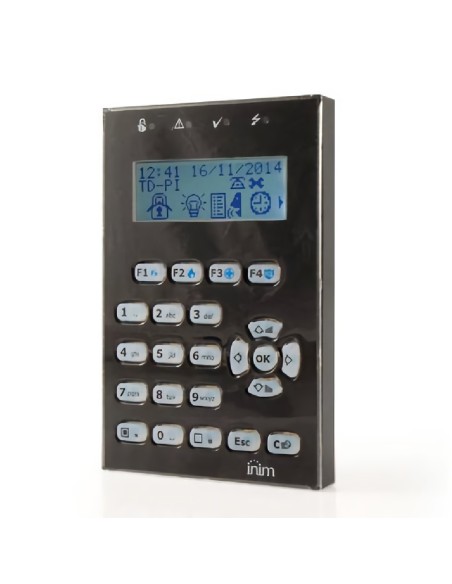 Acheter INIM NCODE-G-BL Clavier LCD. 4 LED. 1 borne E/S. Capteur de luminosité. Pour centrales PRIME. Couleur noire