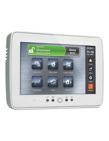 Acheter DSC PTK5507 Clavier avec écran tactile 7" 800x480. Voyants LED. Emplacement pour carte