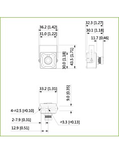 Acheter DAHUA HAC-HUM3201B-B mini-caméra HDCVI 2M 1080P DN WDR 120 dB Starlight 2.8mm AUDIO 2