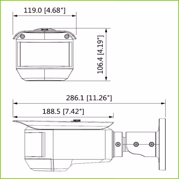 Acheter DAHUA HAC-PFW3601-A180 Caméra tubulaire HDCVI 6M(3x2M) DN SMART WDR Starlight IR 20 m 180º IP67 IK10 Audio Alarme