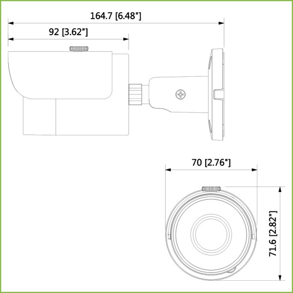 Acquistare DAHUA HAC-HFW1200S Tubolare HDCVI 2M 1080P DN ICR IR30m 0Lux 3.6mm IP67