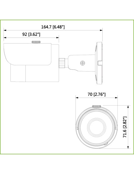 Acheter DAHUA HAC-HFW1200S Caméra tubulaire HDCVI 2M 1080P DN ICR IR 30 m 0 Lux 3.6mm IP67
