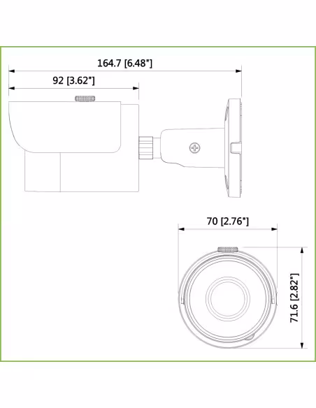Comprar DAHUA HAC-HFW1200S Tubular HDCVI 2M 1080P DN ICR IR30m 0Lux 3.6mm IP67