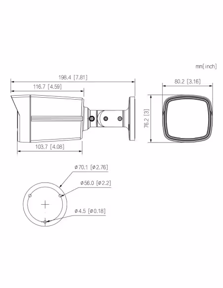 Kaufen DAHUA HAC-HFW1200TLM-IL-A-0280B-S6 Röhrenförmige HDCVI 4-in-1 2M 1080P Duale Beleuchtung LED 40 m/IR 40 m 2.8mm IP67 MIC