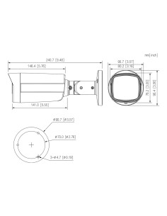 Acheter DAHUA HAC-ME1239TH-A-PV-0280B Caméra tubulaire HDCVI TiOC 4EN1 2M 1080P WDR Éclairage double LED40m/IR40m 2.8mm IP67 AUD 2