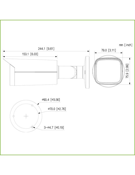 Kaufen DAHUA HAC-HFW1509TU-Z-A-LED Tubular HDCVI 4EN1 5M FULL COLOR 2.0 WDR Starlight LED60m 2.7-13.5 VFM IP67 AUDIO MIC