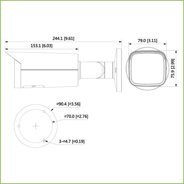 Kaufen DAHUA HAC-HFW2501TU-Z-A Röhrenkamera HDCVI 4IN1 5M DN WDR Starlight IR80m 2.7-13.5mm VFM IP67 AUDIO MIC