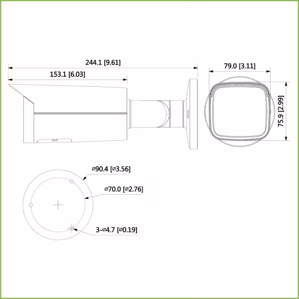 Acquistare DAHUA HAC-HFW2501TU-Z-A Tubolare HDCVI 4IN1 5M DN WDR Starlight IR80m 2.7-13.5mm VFM IP67 AUDIO MIC