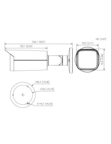Comprar DAHUA HAC-HFW2501TU-A-0360B-S2 Tubular HDCVI 4EN1 5M WDR Starlight IR80m 3.6mm IP67 AUDIO MIC