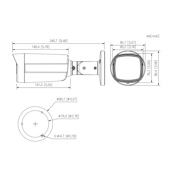 Acquistare DAHUA HAC-HFW1801TM-I8-0280B Tubolare HDCVI 4IN1 4K DN WDR Starlight IR80m 2.8mm IP67