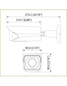 Comprare DAHUA HAC-HFW3802E-Z Tubolare HDCVI 4K DN WDR Starlight IR100m 3.7-11mm VFM IP67 IK10 Audio Allarme Doppio 2