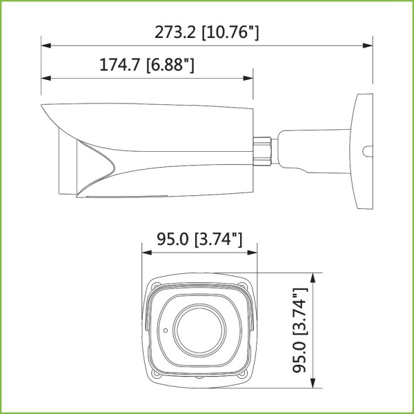Comprare DAHUA HAC-HFW3802E-Z Tubolare HDCVI 4K DN WDR Starlight IR100m 3.7-11mm VFM IP67 IK10 Audio Allarme Doppio