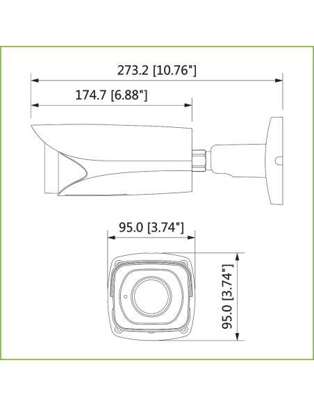 Comprare DAHUA HAC-HFW3802E-Z Tubolare HDCVI 4K DN WDR Starlight IR100m 3.7-11mm VFM IP67 IK10 Audio Allarme Doppio