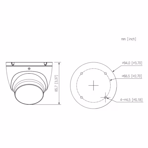 Acheter DAHUA HAC-HDW1200TLM-IL-A-0280B-S6-B Mini-dôme HDCVI 4 en 1 2 M 1080P Éclairage double LED 20 m / IR 20 m 2.8mm IP67 MIC
