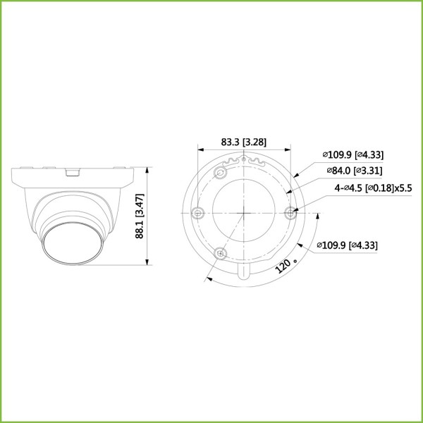 Kaufen DAHUA HAC-HDW1231TLMQ-0280B-B Mini-Dome HDCVI 4-in-1 2 MP 1080P WDR Starlight IR 30 m 2.8mm IP67, schnell zu installieren