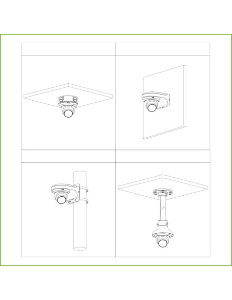 Comprar DAHUA HAC-HDW1231TLMQ-0280B-B MiniDomo HDCVI 4EN1 2M 1080P WDR Starlight IR30m 2.8mm IP67 Quick-to-install. Color Negro