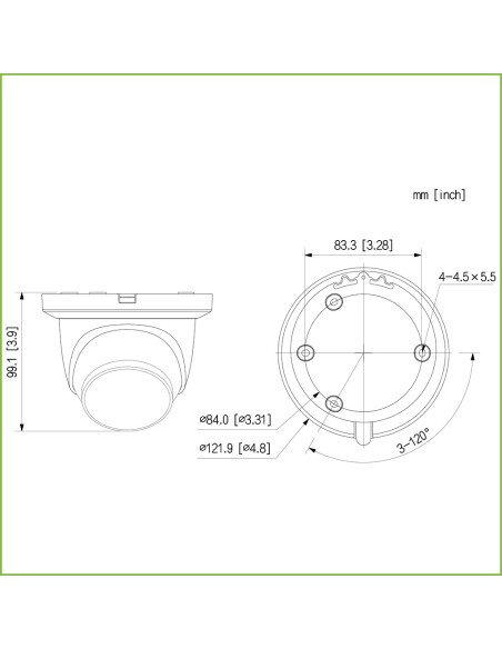 Acquistare DAHUA HAC-HDW1231TMQ-A-0280B MiniDome HDCVI 4 in 1 2M 1080P WDR Starlight IR 60 m 2.8mm IP67 MIC installazione rapida