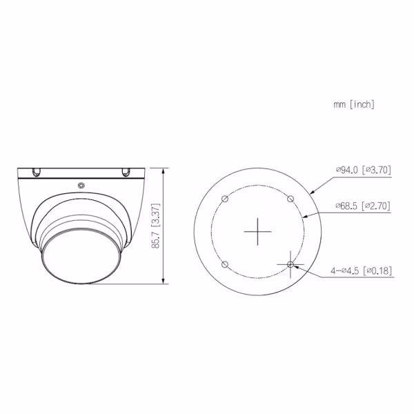 Comprar DAHUA HAC-HDW1500TLM-IL-A-0360B-S3 MiniDomo HDCVI 4EN1 5M Iluminación Dual LED30m/IR30m 3.6mm IP67 MIC