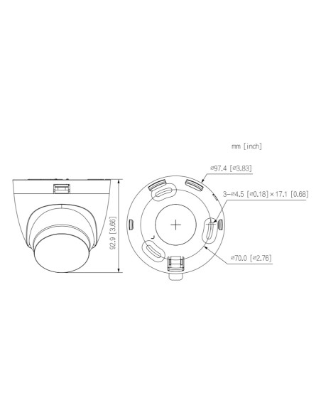 Acheter DAHUA HAC-HDW1500CLQ-IL-A-0280B-S3 Mini-dôme HDCVI 4EN1 5M Éclairage double LED 30 m / IR 30 m Smart Light+ 2.8mm IP67 M