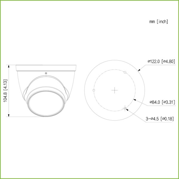 Acheter DAHUA HAC-HDW1509T-Z-A-LED MiniDôme HDCVI 4EN1 5M FULL COLOR WDR Starlight LED 40 m 2.7-13.5mm VFM IP67 AUDIO MIC