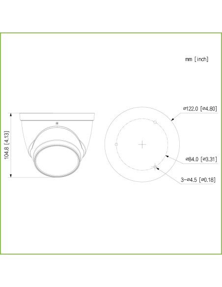 Acheter DAHUA HAC-HDW1509T-Z-A-LED MiniDôme HDCVI 4EN1 5M FULL COLOR WDR Starlight LED 40 m 2.7-13.5mm VFM IP67 AUDIO MIC