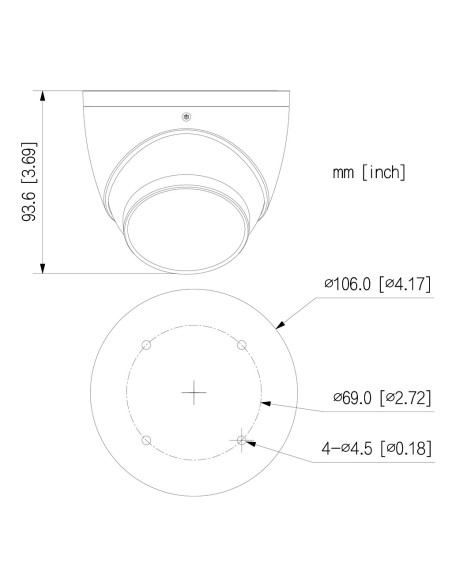 Comprare DAHUA HAC-HDW1509T-IL-A-0280B MiniDomo HDCVI 4EN1 5M FULL COLOR WDR Illuminazione doppia LED40m/IR40m 2.8mm IP67 MIC