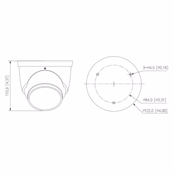 Comprar DAHUA HAC-ME1509H-A-PV-0360B-S2 Domo HDCVI TiOC 4EN1 5M WDR Iluminación Dual LED40m/IR40m 3.6mm IP67 MIC