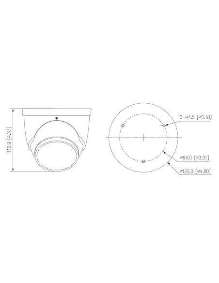 Acquistare DAHUA HAC-ME1509H-A-PV-0360B-S2 Dome HDCVI TiOC 4 in 1 5M WDR Illuminazione doppia LED 40 m/IR 40 m 3.6mm IP67 MIC