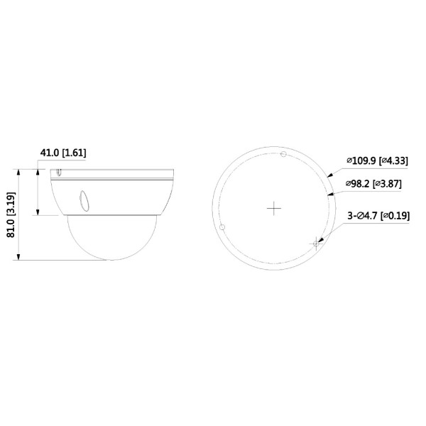 Acheter DAHUA HAC-HDBW2501E-0280B-S2 Dôme HDCVI 5M Jour/Nuit ICR WDR Starlight IR 30 m 2.8mm IP67 IK10