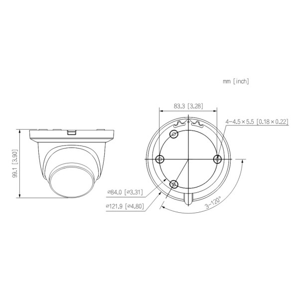 Kaufen DAHUA HAC-HDW2501TMQ-A-0280B-S2 Mini-Dome HDCVI 4-in-1 5MP WDR Starlight IR 60 m 2.8mm IP67 MIC Schnellinstallation
