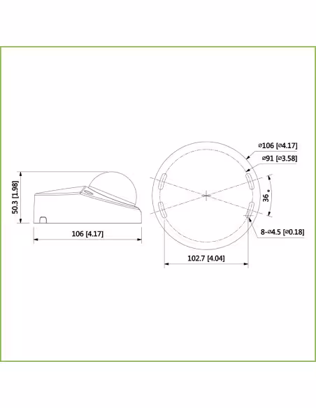 Acquistare DAHUA HAC-HDBW2501F-A-0280B Dome HDCVI 4EN1 5M DN ICR WDR Starlight IR30m 2.8mm IP67 IK10 MIC