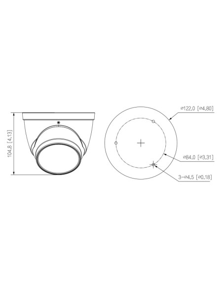 Comprare DAHUA HAC-HDW1801T-Z-A-S2 MiniDomo HDCVI 4EN1 4K DN WDR Starlight IR60m 2.7-13.5VFM IP67 MIC