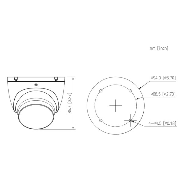 Acquistare DAHUA HAC-HDW1801TLM-IL-A-0280B-S2 MiniDomo HDCVI 4EN1 4K WDR Illuminazione Dual LED20m/IR20m 2.8mm IP67 MIC