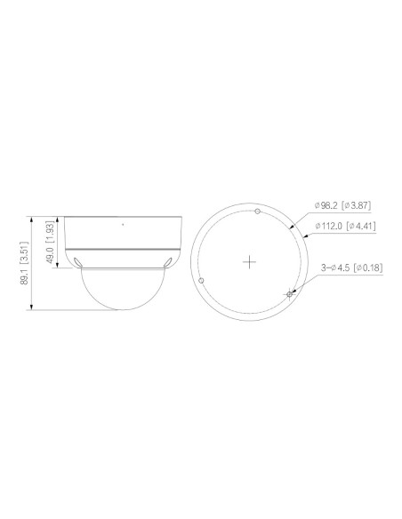Comprar DAHUA HAC-HDBW1801EA-0280B Domo HDCVI 4EN1 4K DN ICR WDR IR40m 2.8mm IP67 IK10