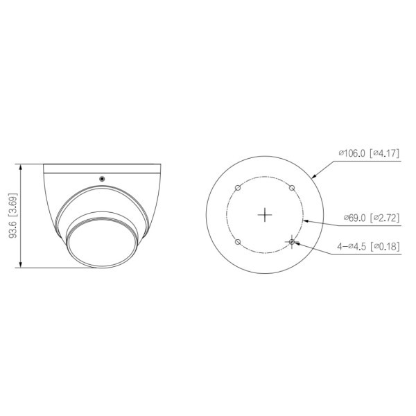 Kaufen DAHUA HAC-HDW2802T-A-0280B-S2 Dome HDCVI 4K DN WDR Starlight IR60m 2.8mm IP67 MIC