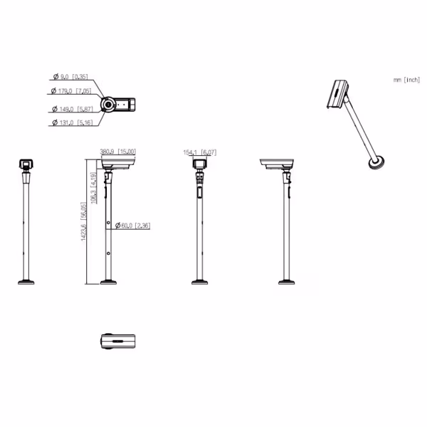 Comprar DAHUA ITC436-PW9H-IZP Cámara IP ANPR Acceso H265 4MP 3x(IR/LED)8m 2.7-12VFM IP66 E/S AUDIO con poste incluido