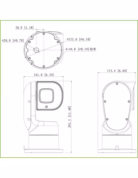 Comprar DAHUA PTZ1A225-HNR-XA Cámara PTZ IP 2M AI WDR Starlight IVS SMD IR150m 25X IP67 PoE+ SD AUDIO E/S