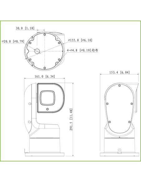 Acheter DAHUA PTZ1A225-HNR-XA Caméra PTZ IP 2M IA WDR Starlight IVS SMD IR150 m 25X IP67 PoE+ SD AUDIO E/S