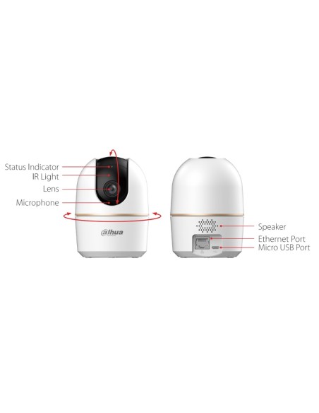 Kaufen DAHUA IPC-HPT1330DA-STW-0280B PT IP Würfel H265 3MP Tag/Nacht IR 10 m 2.8mm WLAN SD 5V Mikrofon/Lautsprecher