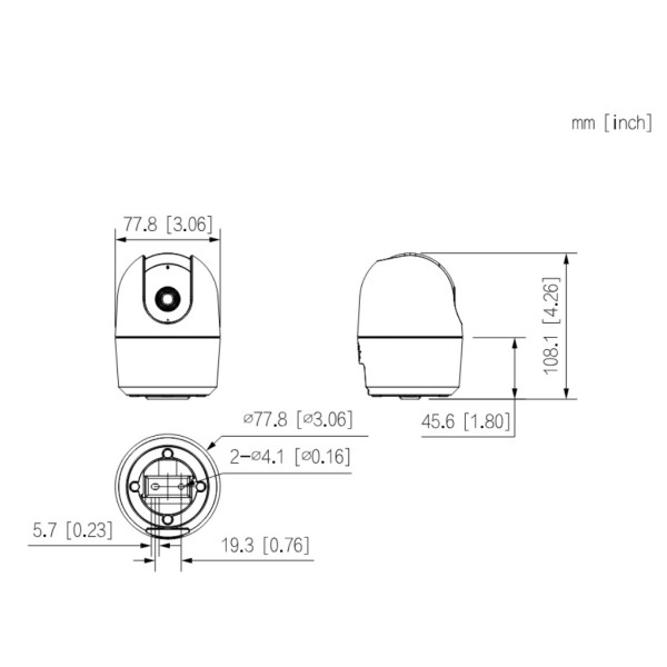 Kaufen DAHUA IPC-HPT1530DA-STW-0280B PT IP-Würfelkamera H265 5MP Tag/Nacht IR 10 m 2.8mm WLAN Audio SD 5V MIC