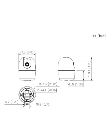 Kaufen DAHUA IPC-HPT1530DA-STW-0280B PT IP-Würfelkamera H265 5MP Tag/Nacht IR 10 m 2.8mm WLAN Audio SD 5V MIC