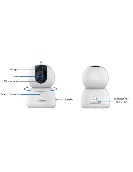 Kaufen DAHUA IPC-H3B-0280B Cube PT IP H265 3M Tag/Nacht IR10m 2.8mm WiFi SD 5V Mikrofon/Lautsprecher