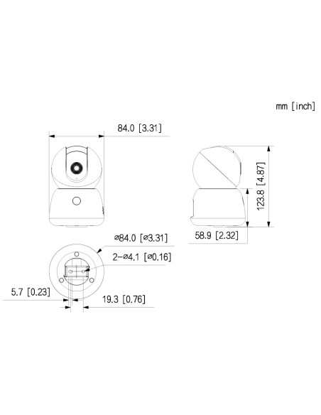 Comprar DAHUA IPC-H5B-0280B Cubo PT IP H265 5M DN IR10m 2.8mm WiFi SD 5V MIC/Altavoz