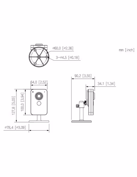 Comprar DAHUA IPC-K1230K-STW C2K-P - Cubo IP H265 2MP DN IR30m 2.8mm SD 12V E/S MIC/Altavoz PoE WiFi
